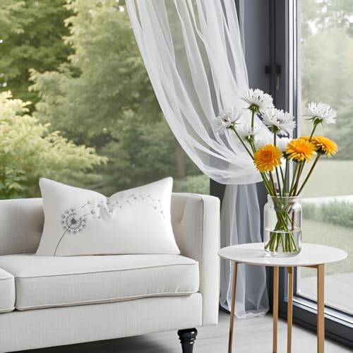 Sanmetex Dandelion Throw Lumbar Pillow Cover 12x20 Inch - Image 4