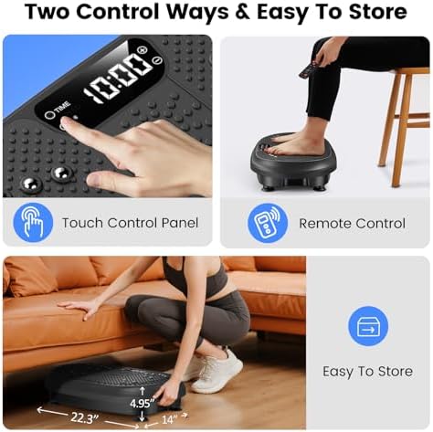 HVX Vibration Plate Exercise Machine 450 lbs Capacity Lymphatic Drainage - Image 6
