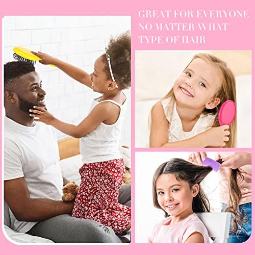 Epakh 12 Hair Brush Comb Set Wet Detangling Mini for Travel, Stylish Colors - Image 4