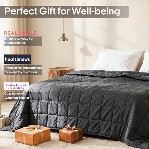 ZonLi Weighted Blanket for Adults (60"x80", 10lbs, Dark Grey) - Image 4