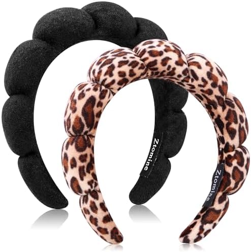 Ztomine Spa Headbands for Facial Skincare, Set of 2 Terry Cloth Headbands for Face Washing, Hair Mask, Skin Treatment by Ztomine