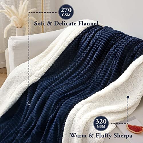LBRO2M Sherpa Fleece Bed Blanket Super Soft Plush Warm Throw King 90"X104" - Image 3