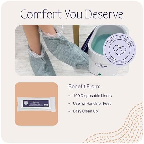 Therabath Disposable Mitt and Boot Liners, for Arthritis and Skin Therapy, Paraffin Wax Liners for Hands and Feet, Use with Insulated Mitts and Boots, for Home and Spa, Made in the USA, 100 Count - Image 2