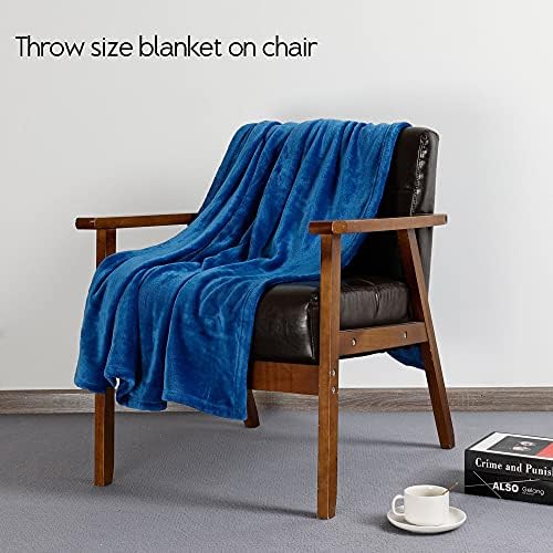 NANPIPER Fleece Blankets, Super Soft Flannel Fuzzy Blanket for Couch, Luxury Cozy Lightweight Microfiber Dog Blanket-Throw Size,Turquoise Blue - Image 4