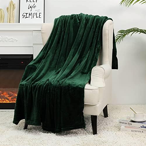 NANPIPER Fleece Blankets Super Soft Flannel Queen Size Blanket for Bed Luxury Cozy Microfiber Plush Fuzzy Blanket,Olive Green - Image 4