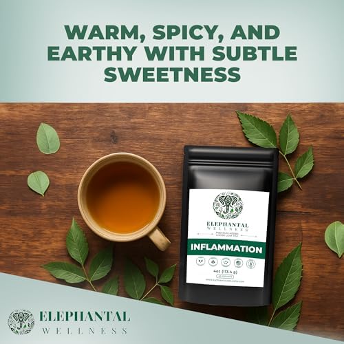 Elephantal Wellness Premium Inflammation Herbal Tea | Comfort & Mobility Blend with Turmeric, Boswellia, White Willow Bark & Ginger | Handmade, Non-GMO, Caffeine-Free Loose Leaf, 4oz, 40 Servings - Image 4
