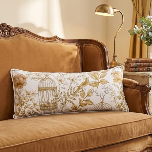 patdrea Designer French Velvet Throw Pillow Cover,12"x28"-Aviary - Image 3