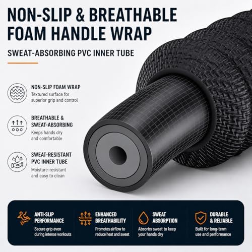100LB Pedal Resistance Band with Handle, Portable Adjustable Tension Rope, Heavy Duty 4-Tube Full Body Exercise Equipment Set for Home Workout - Image 6