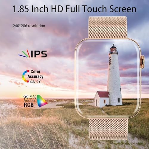 Smart Watch for Women 1.85" HD Fitness Step Tracker IP68 Waterproof - Image 2