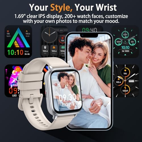 Smart Watch Fitness Tracker for Men Women, Answer/Make Call, 1000 mAh Battery, 120+ Sport Modes, Step Counter, Sleep Monitor Fitness Watch, Smartwatch for Android iPhone iOS (Starlight) - Image 5
