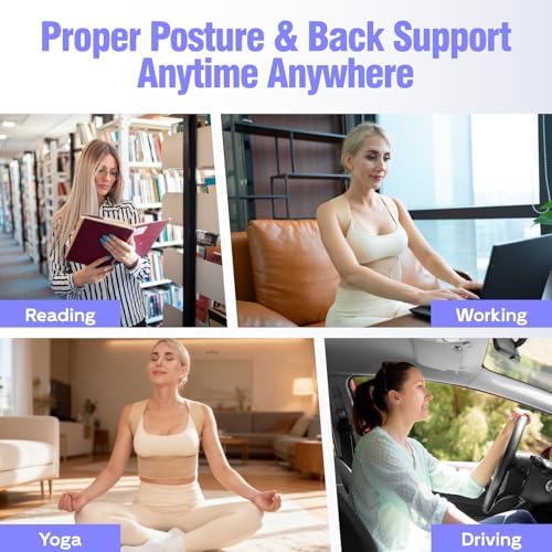 Posture Corrector for Women, Invisible Lightweight Adjustable Back Brace for Neck Shoulder & Upper Back Pain Relief - Improve Posture Correct Scoliosis & Hunchback Under Clothes (Beige, M) - Image 7