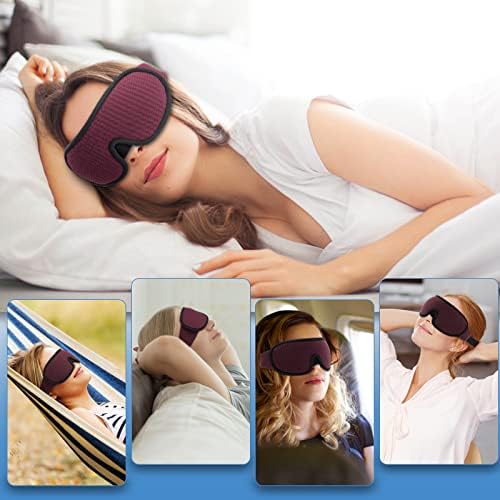 Sleep Mask, Super Soft 3D Contoured Cup Sleeping Mask, Upgraded 100% Blockout Light Sleep Masks for Women Men with Adjustable Strap, Comfortable Concave Molded Eye Covers for Sleeping, Gray - Image 7