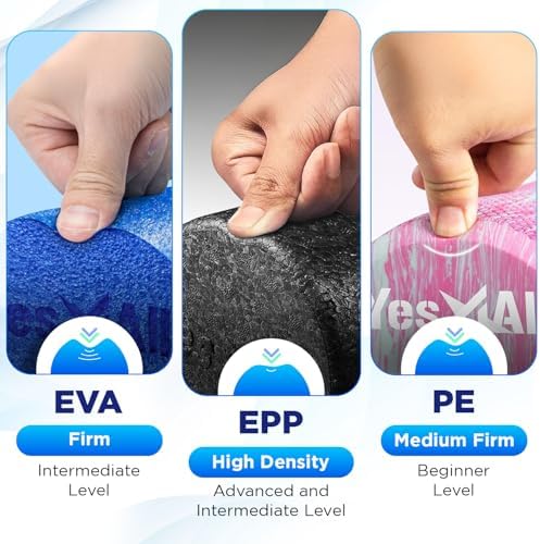 Yes4All High-Density EPP Half Round Back Roller Foam, Exercise Foam Roller for Yoga, Pilates & Stretching - 12, 18, 24, 36 inch - Image 5