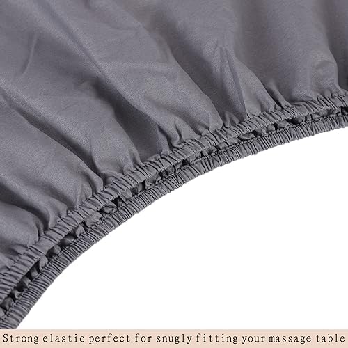 MRJ Microfiber Massage Sheet Set of 3 Pcs,for Massage Tables,Includes Massage Table Cover, Massage Fitted Sheet,and Massage Face Rest Cover,Gray - Image 5