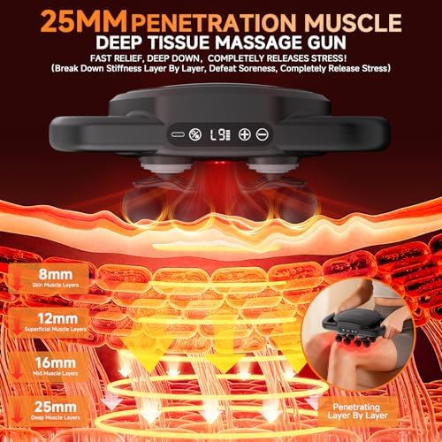 12 Head Massage Gun Deep Tissue,Electric Back Muscle Percussion Massager - Image 2