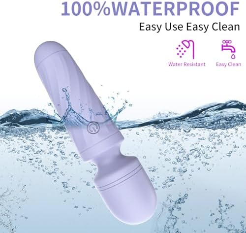 Mini Massager Wand-Waterproof,10 Vibration(Gray Purple) - Image 5
