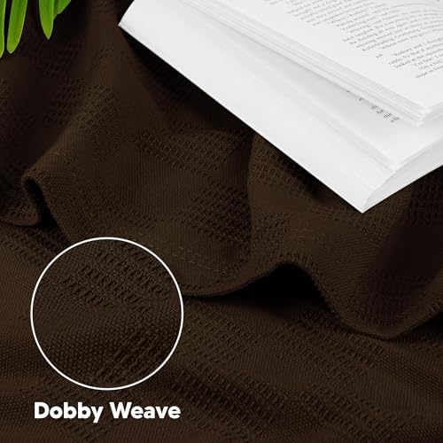Utopia Bedding Brown 100% Cotton Blanket [Twin Size - 90x72 Inch] 350GSM Lightweight, Soft and Breathable Thermal Blanket for All Seasons - Image 4