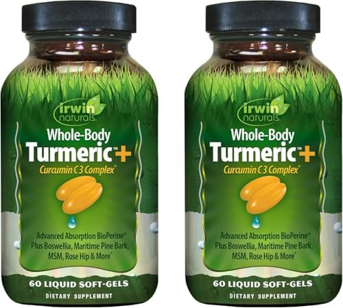 Irwin Naturals Whole-Body Turmeric Curcumin Wellness Formula 60 ct 2-Pack by IRWINNATURALS