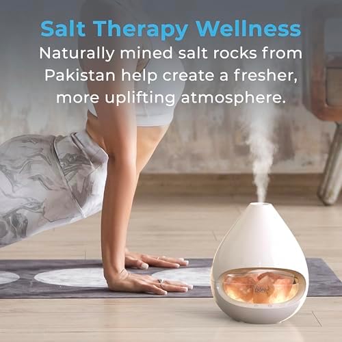 Pure Enrichment PureGlow Crystal - 2-in-1 Himalayan Salt Lamp & Ultrasonic Essential Oil Diffuser, Original Salt Therapy Lamp, 100% Pure Himalayan Salt, Ambient Glow, 160 mL 16-Hour Tank (White) - Image 3