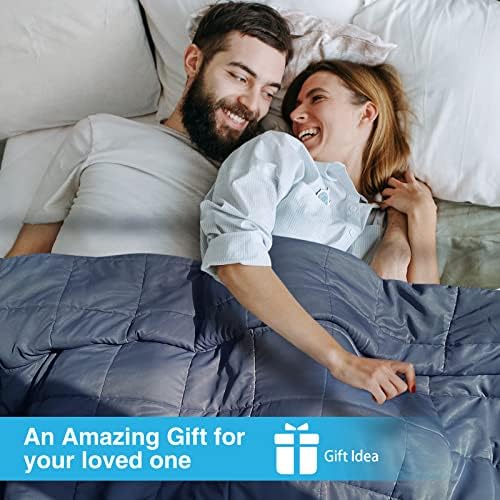 BETU Cooling Weighted Blanket for Adults Twin Size (Dark Grey,48""x72"",20lbs)，Breathable Heavy Microfiber Blanket with Premium Glass Beads All-Season Soft Thick Blanket - Image 4