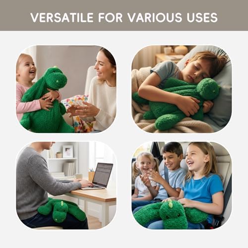 L'AGRATY Weighted Lap Pad for Kids 5 lbs, Sensory Needs Weighted Dinosaur Stuffed Animals Lap Blanket Soft Plush Hugging Sensory for Kids Teen Adults Removable Washable Cover - Image 5