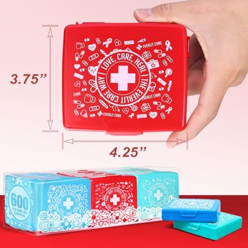 EVERLIT Pocket-Aid Mini First Aid Kit | Compact, Portable Hard-Shell Cases of 50 Items | Cuts, Scrapes, Wound Care Essentials for Travel, Outdoor, School, Camping, Home, Office (48 Packs | 2400 Pcs) - Image 5