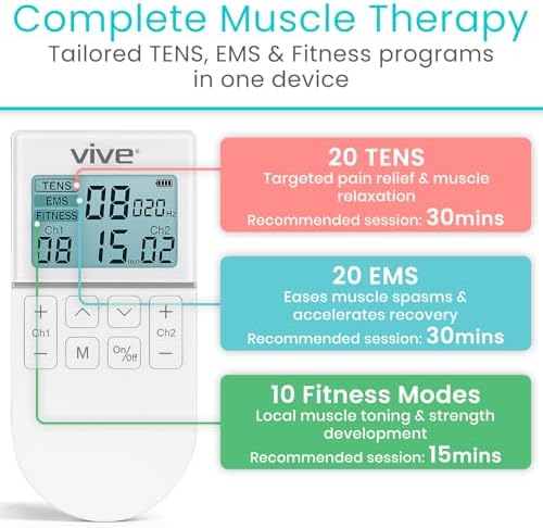 Vive 50 Mode TENS Machine for Pain Relief Therapy - EMS & Tens Muscle - Image 4