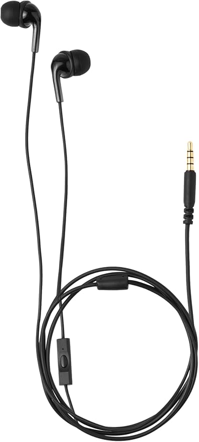 Amazon Basics Wired Earbuds with Microphone, In-Ear Headphones, 3.5mm Jack, High Definition Sound, Secure Fit, 4.2 ft Cable, S/M/L Ear Tips, Black - Image 4
