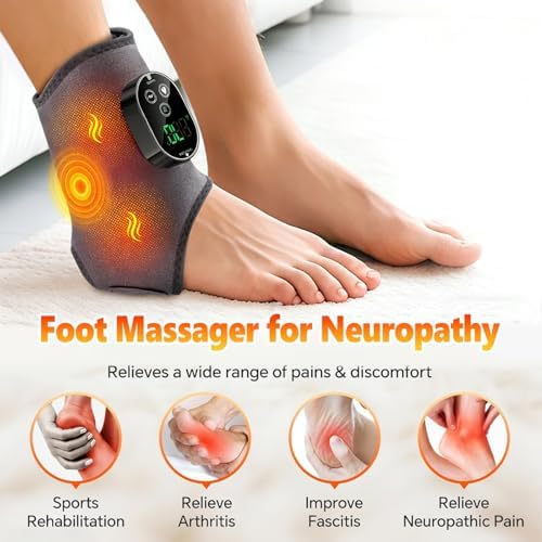 AWIL 3-in-1 Wireless Ankle and Foot Massager Heating Vibration Support Wrap for Daily Ankle Care - Image 6