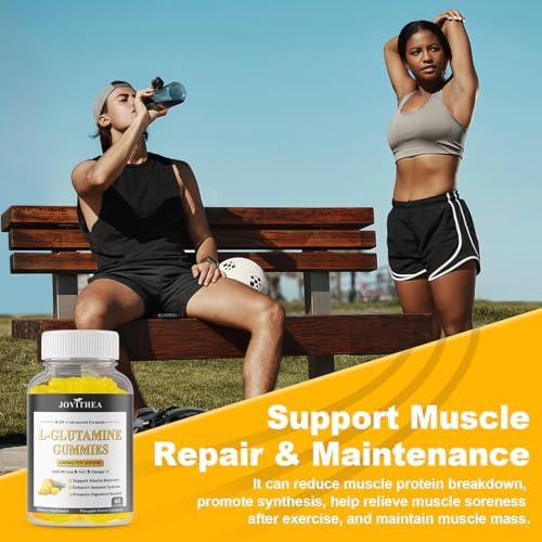 L-Glutamine Gummies 1000mg, Glutamine Supplement for Women & Men, with BCAAs, Magnesium & NAC, Support Gut, Muscle Health & Immunity, Vegan, Gluten Free, Keto Friendly, Pineapple Flavor, 60Ct - Image 4