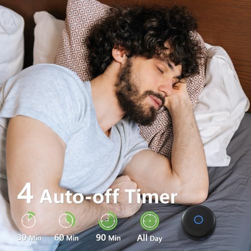 Sleepbox Portable White Noise Sound Machine 30 Soothing Sounds Rechargeable Battery Small for Travel 32 Volume Control Noise Canceling Sleep Machine Sound Therapy for Baby Kids Adults (Black) - Image 6