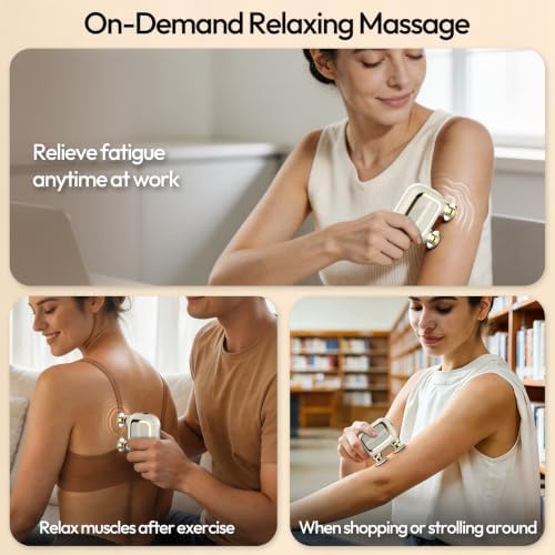 Portable Mini Massage Gun with 3 Speed Vibration Modes and 3 Heads, Heavy-Duty Motor Resists Shutdown Under High Pressure for Leg, Hand, Back Deep Issues - Image 3