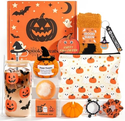 Orange Halloween Gifts & Spooky Boo Basket Stuffers For Women by Hincoogifts