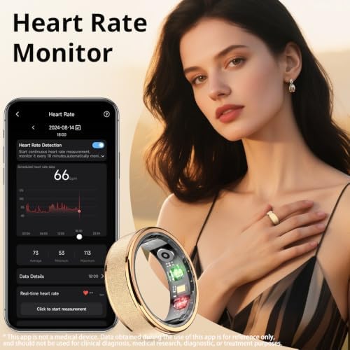 COLMI R10 Smart Ring, Sleep Health & Skin Temperature & 5ATM(Rose Gold, 12) - Image 7