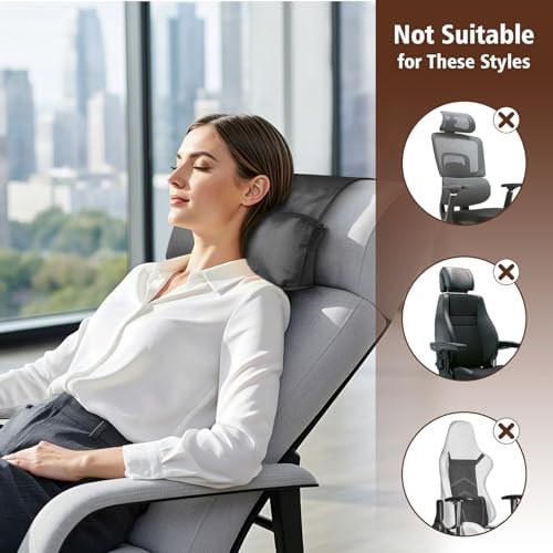 WdFour Velvet Neck & Head Pillow for Recliner Chair, Small Ergonomic Cervical Support Pillow for Home, Office and Travel, Non-Slip Cushion for Tension Relief & Shoulder Comfort (Dark Gray) - Image 6