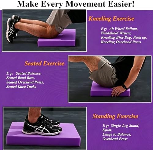 High-Density Balance Pad, Extra Large Balance Pad for Physical Therapy, TPU Foam Balance Board for Rehabilitation Stability Workout Knee and Ankle Exercise - Image 3