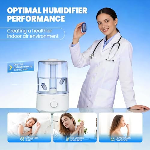 Demineralization Cartridge for Ultrasonic Humidifiers, Prevent Hard Water Build-Up, Reduces White Dust, Purifies Water Pack of 12 - Image 3