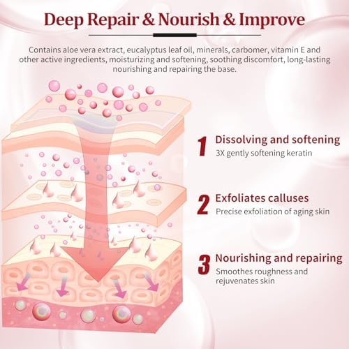 Pedicure Kit Foot Soak Set: Bubble Salt, Sugar Scrub, Massage Mask, Massage Lotion in a Box, 4 Step Foot Spa Kit for Dry Feet,Tired Feet (1 Set Pomegranate) - Image 5