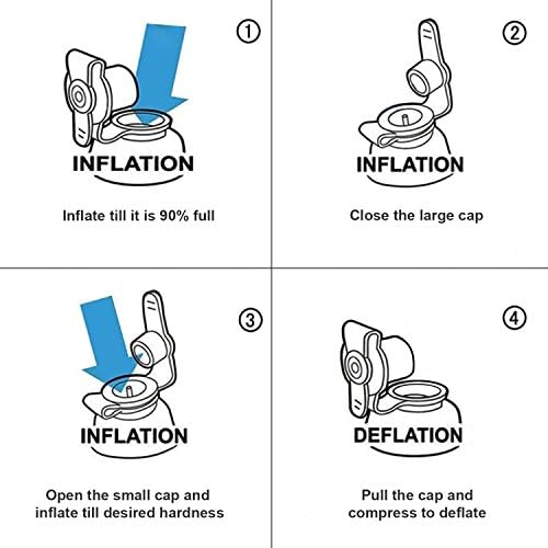 USHMA Inflatable Wedge Pillow, Portable Travel Wedge Pillow, Fast Inflation & Deflation Inflatable Wedge Pillows for Travel, Blow Up Sleeping Back Knee Bed - Image 7