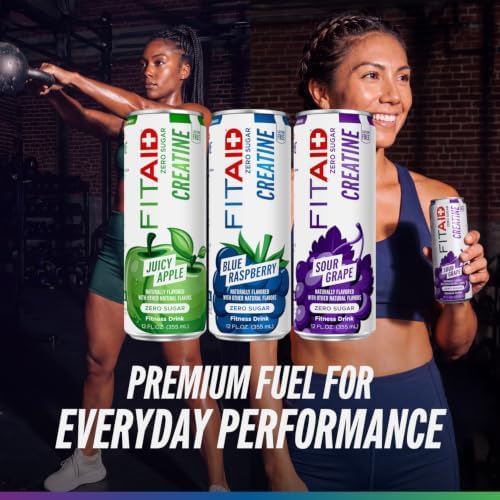 FITAID Creatine Recovery Drink, Electrolytes, Zero Sugar Variety, 12pk - Image 5