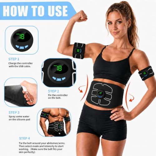 Electronic Muscle Stimulator, Abs Stimulator Toner, Full Body Fitness Gear - Image 5