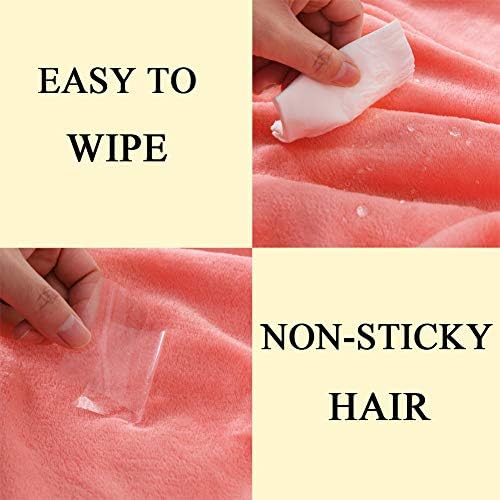 NANPIPER Flannel Fleece Living Coral Blanket Throw Size Luxury Microfiber Soft Throw 50" x 65" Fluffy Solid Throw Blanket for Couch/Bed - Image 5
