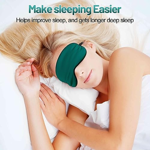 Silk Sleep Mask, Blackout Eye Mask for Sleeping with Adjustable Strap - Image 2