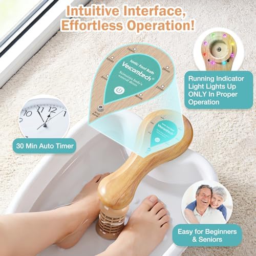 veicomtech Ionic Foot Bath Detox Machine with 3 Sea Salts - Image 6