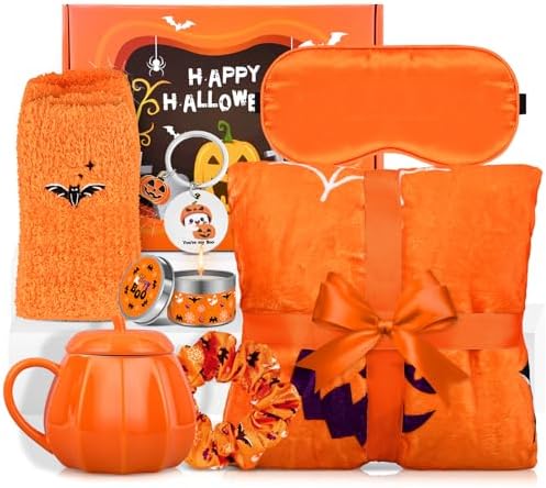 Boo Basket Stuffers for Women Halloween Gifts Basket, Orange by VAIPI