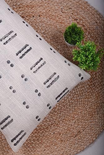 Trade Star Decorative Indian Block Print Throw Pillow Cover 100% Cotton Pillow Cover Handwoven Fall Decor Cushion Cover for Living Room for Home (Ivory (Blossom), 14X22 Inch) - Image 2