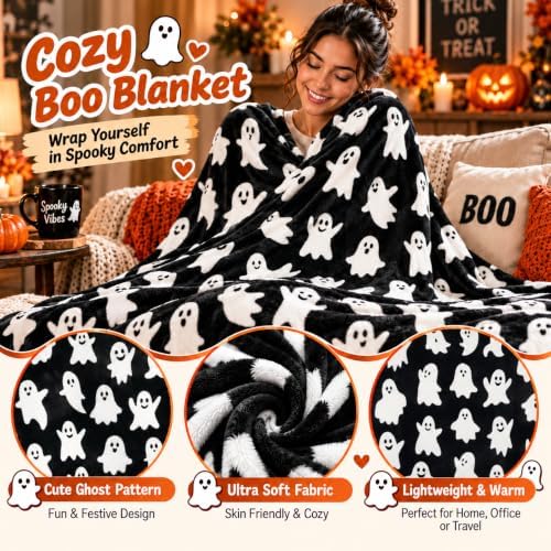 6 Pcs Large Halloween Boo Basket Stuffers Boo Basket Gifts, White - Image 2