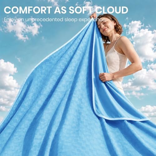 Topcee Cooling Blanket, Summer Cooling Blankets for Hot Sleepers, Arc-Chill Q-Max>0.5 Cool Fiber, Oeko-TEX 100% Certified, Soft, Breathable, Double-Side Bed Throw,Keep Cool for Adults Kids 90"x90" - Image 6
