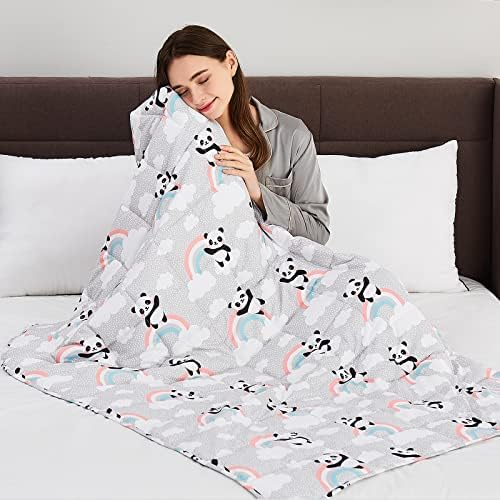 CuteKing Weighted Blanket for Adults: Weighted Blanket with Premium Glass Beads - Breathable Heavy Blanket for Comfort Sleep - Thick Blanket for Adult All Season(20lbs, 60"x80", HappyPanda) - Image 7