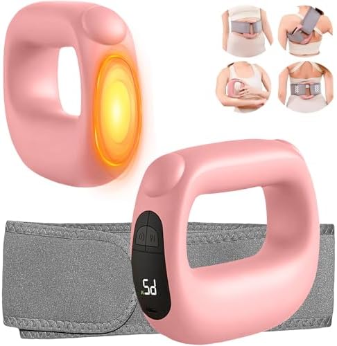 Deep Tissue Percussion Muscle Massage Gun: with Heat, Adjustable Intensity and Speed, Super Quiet, USB-C Rechargeable, Portable, Pain Relief for Athletes and Everyone, Ideal Gift（Pink） by Unknown